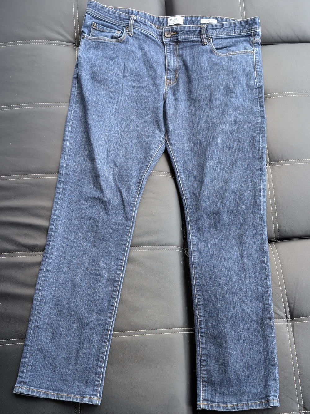 William Rast Men's Slim Straight Jeans in Blue Wash